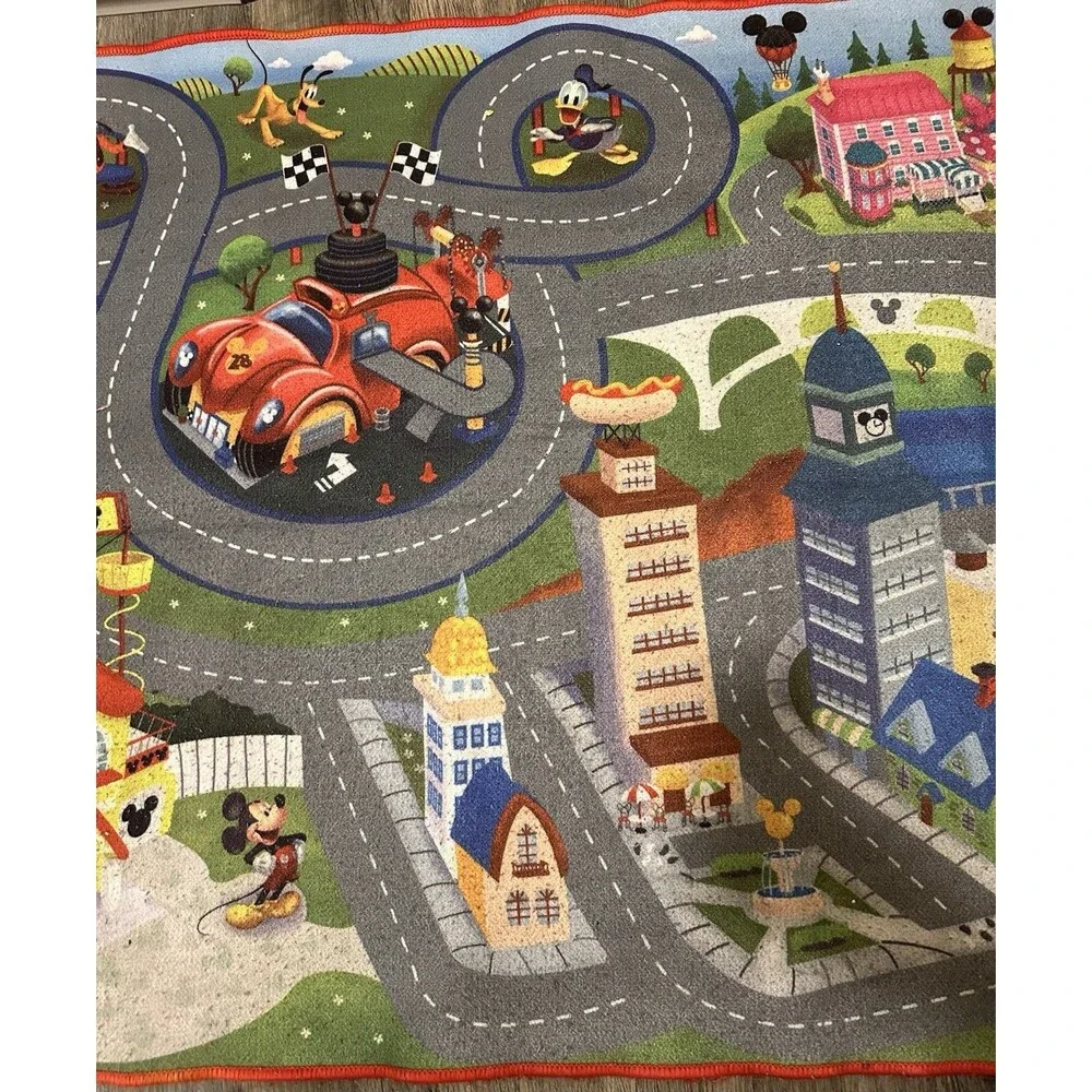 Disney Mickey Mouse Road Rug Play Mat Town Gertmenian Kids Carpet READ